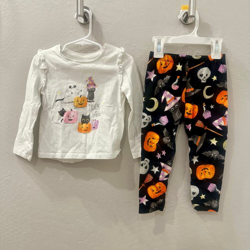 Tu Halloween Trick-or-Treat Long Sleeve Shirt & Leggings Outfit